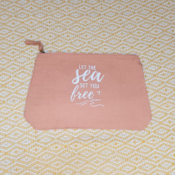 Necessaire 100% Algodão "Let The Sea Set You Free"