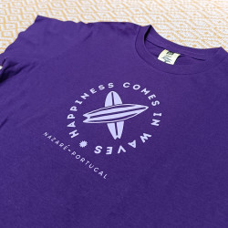 T-shirt Estampada "Happiness Comes In Waves" Criança